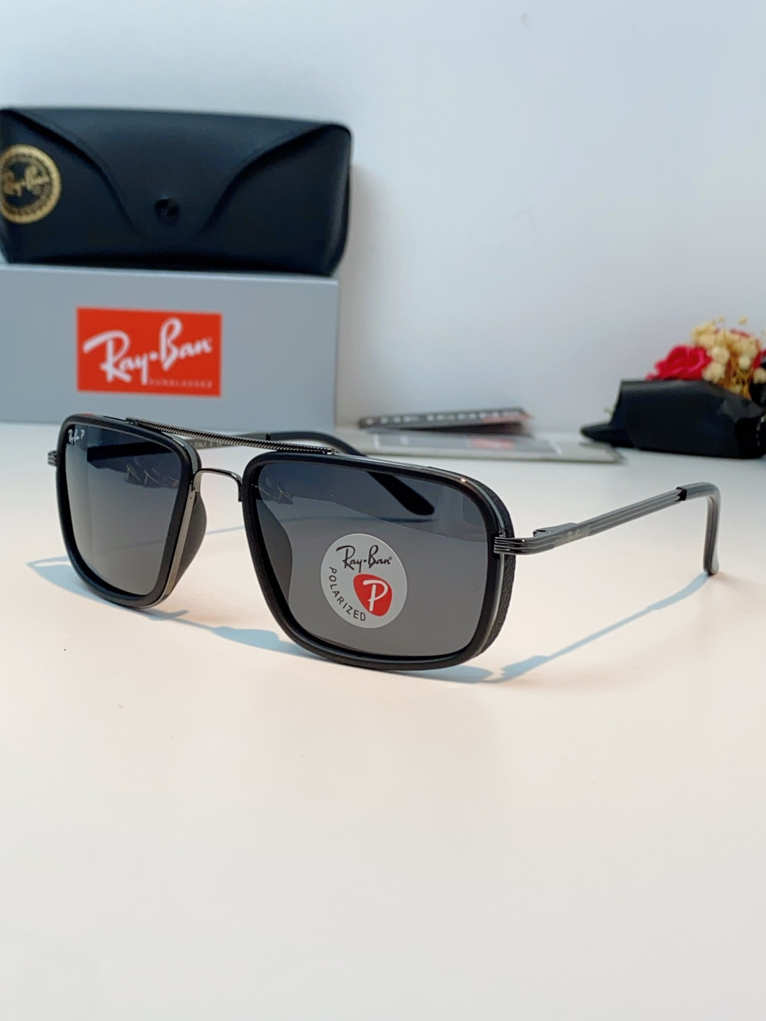 Rayban雷朋 新款 偏光太阳镜  男女同款时尚潮流墨镜驾驶开车休闲太阳眼镜 RB4105 Size: