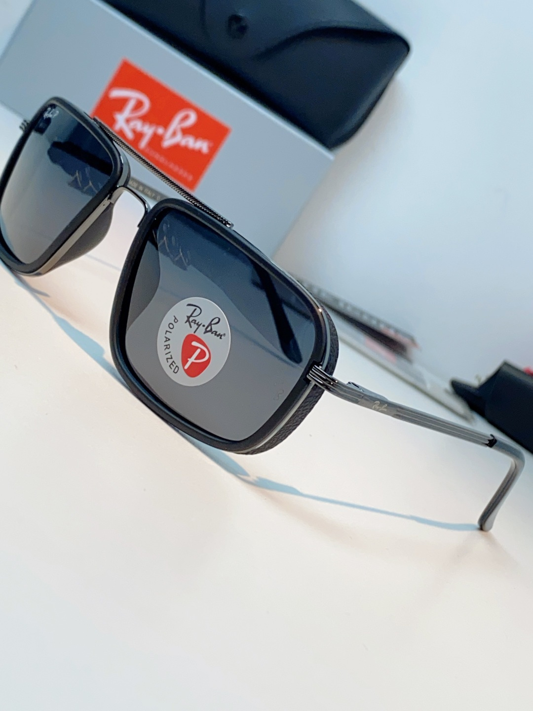 Rayban雷朋 新款 偏光太阳镜  男女同款时尚潮流墨镜驾驶开车休闲太阳眼镜 RB4105 Size: