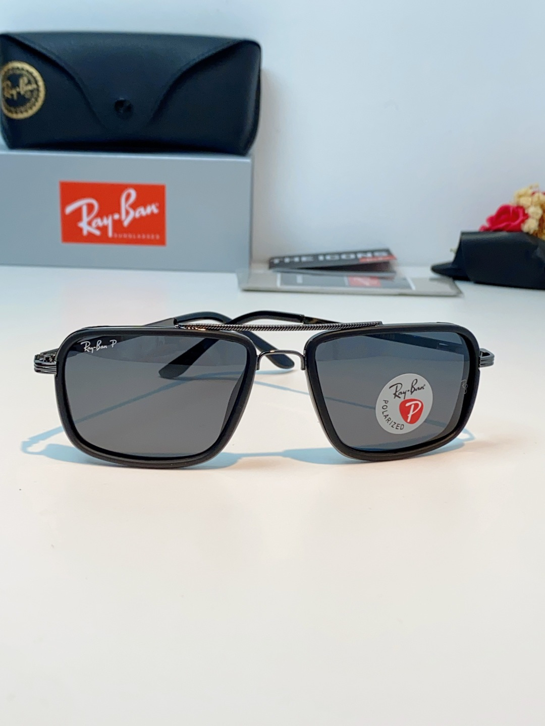 Rayban雷朋 新款 偏光太阳镜  男女同款时尚潮流墨镜驾驶开车休闲太阳眼镜 RB4105 Size: