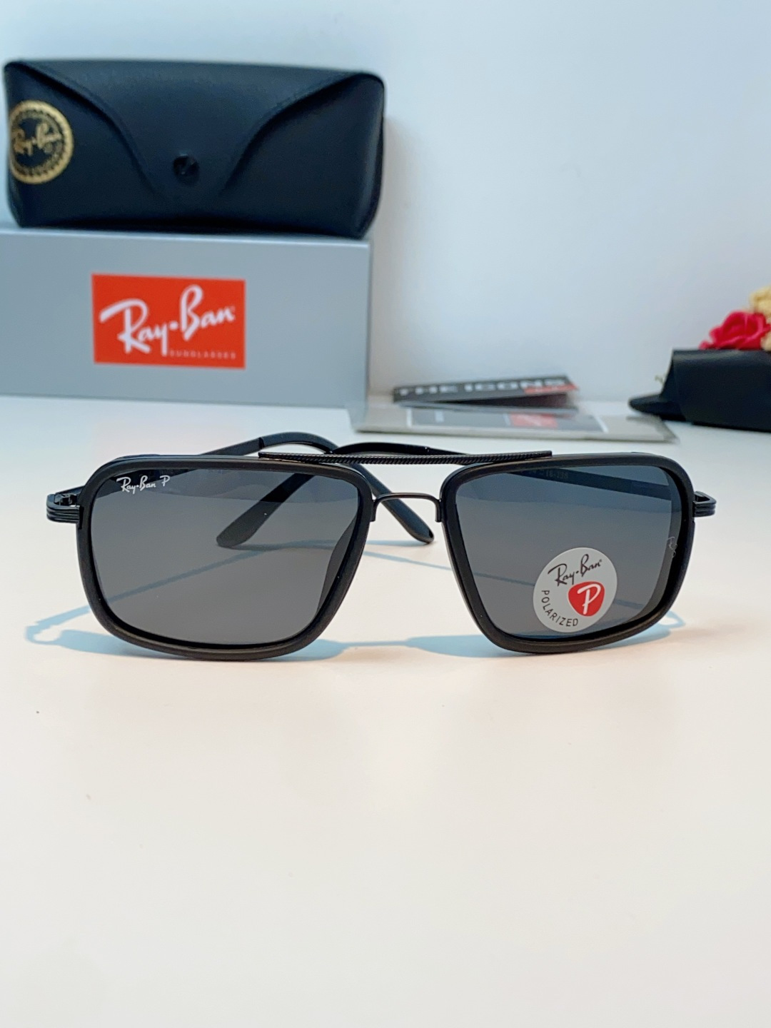 Rayban雷朋 新款 偏光太阳镜  男女同款时尚潮流墨镜驾驶开车休闲太阳眼镜 RB4105 Size: