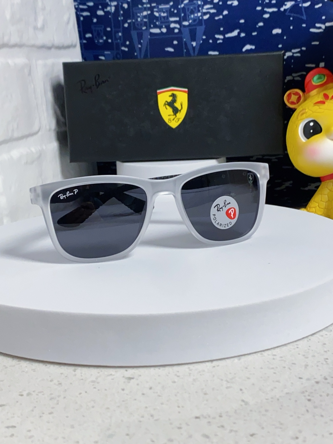 RayBan雷朋 法拉利联名 偏光彩膜太阳镜墨镜超轻简约开车镜驾驶镜板材全框镜时尚太阳镜 RB8342