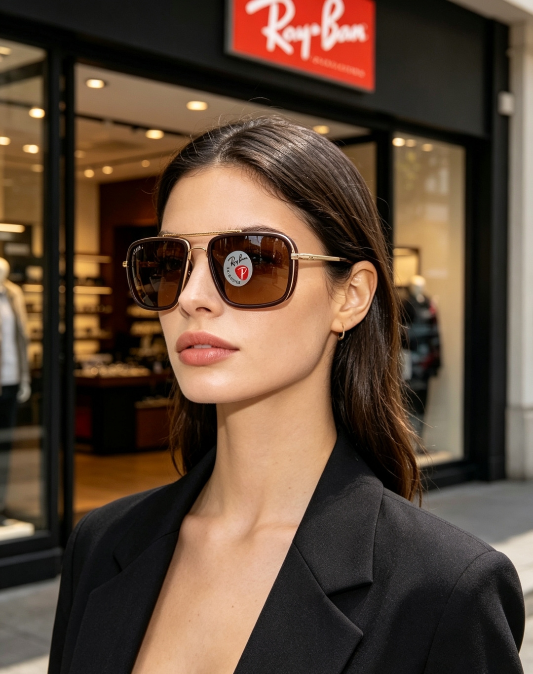 Rayban雷朋 新款 偏光太阳镜  男女同款时尚潮流墨镜驾驶开车休闲太阳眼镜 RB4105 Size: