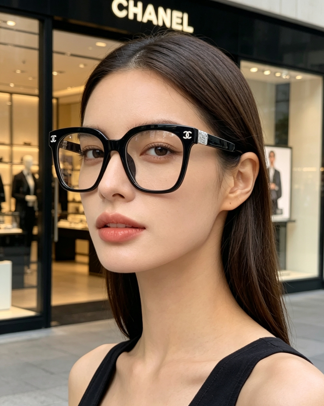 Chanel香奈儿 2026新款经典墨镜，是日常用和搭配都很合适的百搭款，镜腿上有香奈儿标志性的双C金属