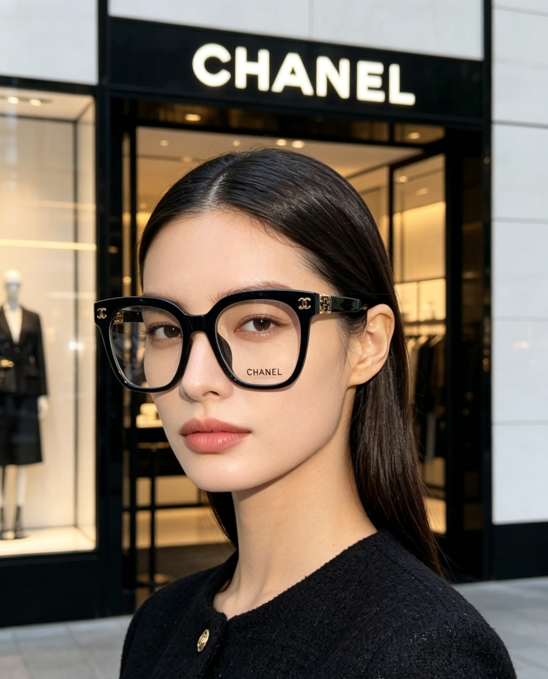 Chanel香奈儿 2026新款经典墨镜，是日常用和搭配都很合适的百搭款，镜腿上有香奈儿标志性的双C金属