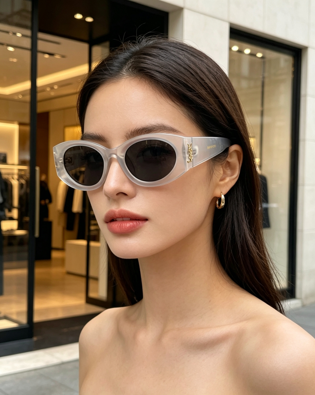 Saint Laurennt圣罗兰 经典猫眼椭圆太阳镜 这副YSL太阳镜，是把复古Y2K与法式酷感拿捏得