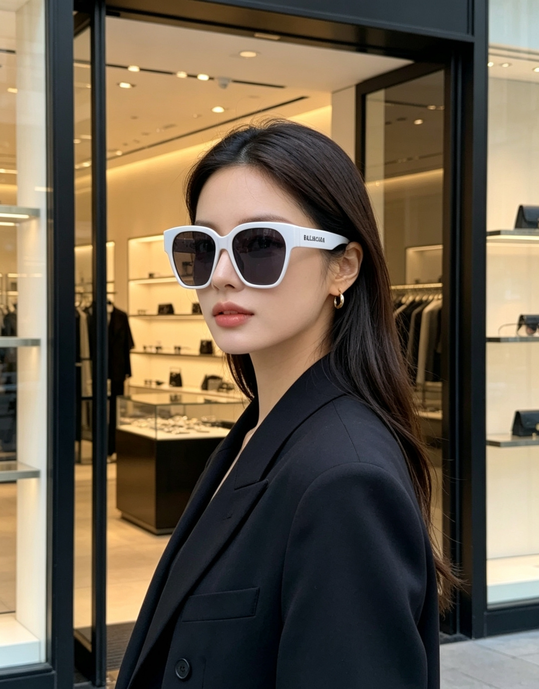 Balenciaga巴黎世家 2026新款先锋街头设计风格，这副经典方框墨镜兼顾日常百搭与潮流辨识度。亮