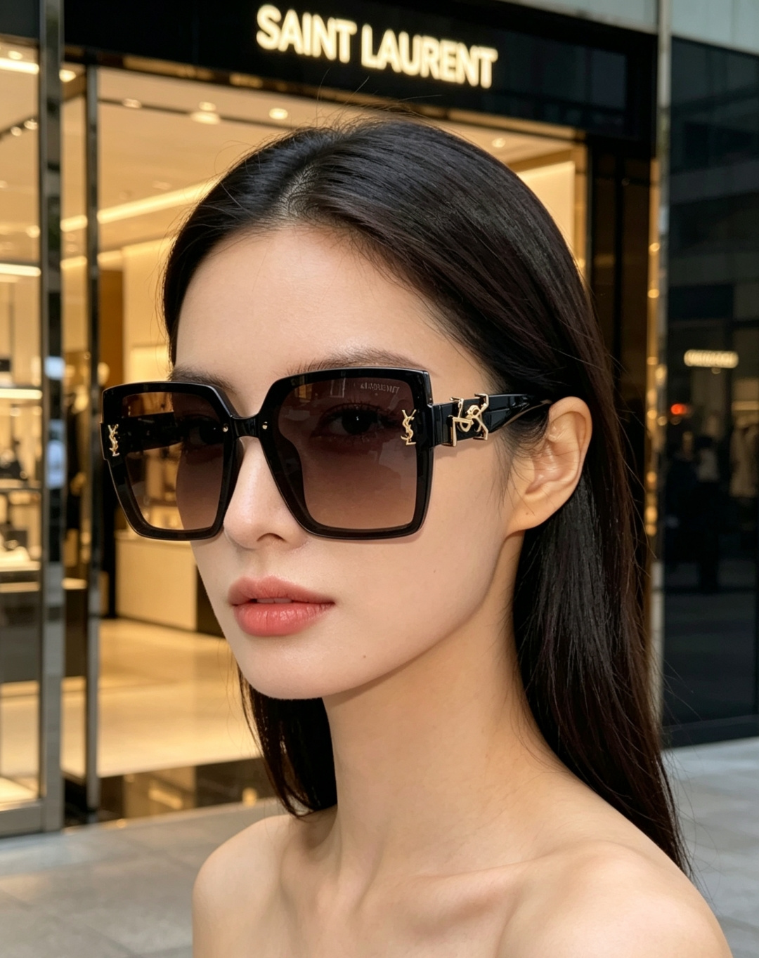 Saint Laurennt圣罗兰 2026法式轻奢气场担当，这副重工大方框墨镜，把飒爽氛围感直接拉满。