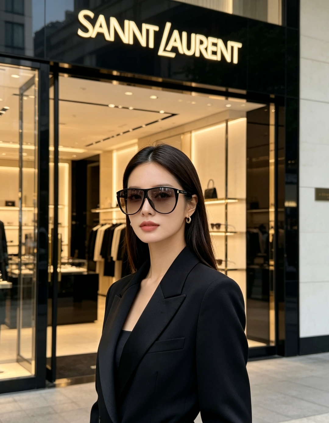 Saint Laurent圣罗兰 2026新款复刻法式复古飞行镜经典版型，这副YSL一体式风镜自带随性高