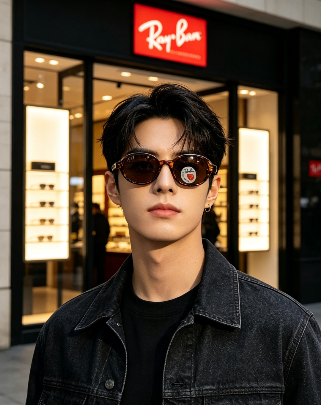 RayBan雷朋 2026新款复古椭圆偏光墨镜｜千禧辣妹本命镜框，自带90年代复古滤镜的椭圆小框，利落黑