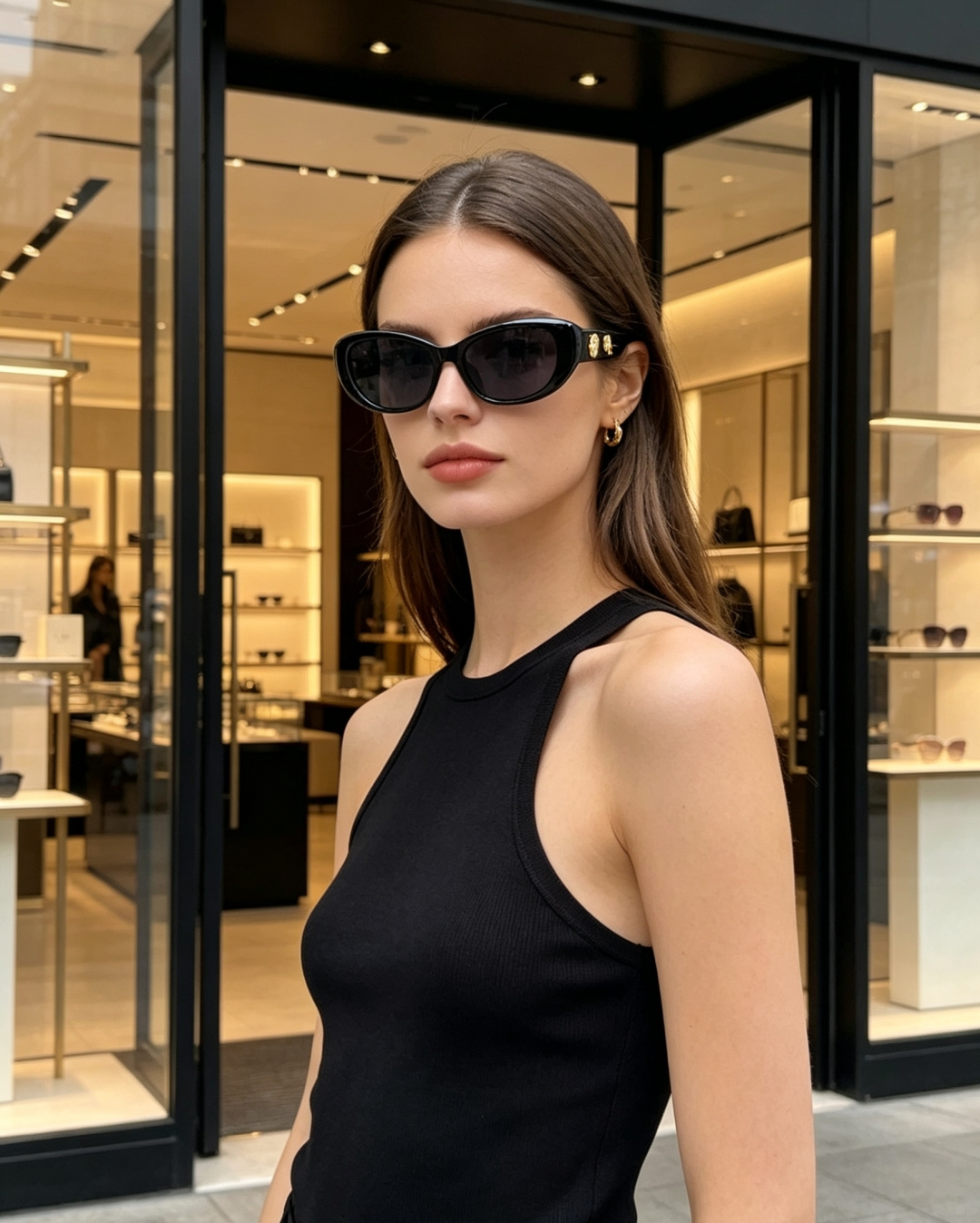 Chanel香奈儿 2026经典窄框猫眼椭圆版型，自带90年代复古滤镜，流畅上扬的镜框线条，柔和修饰脸颊