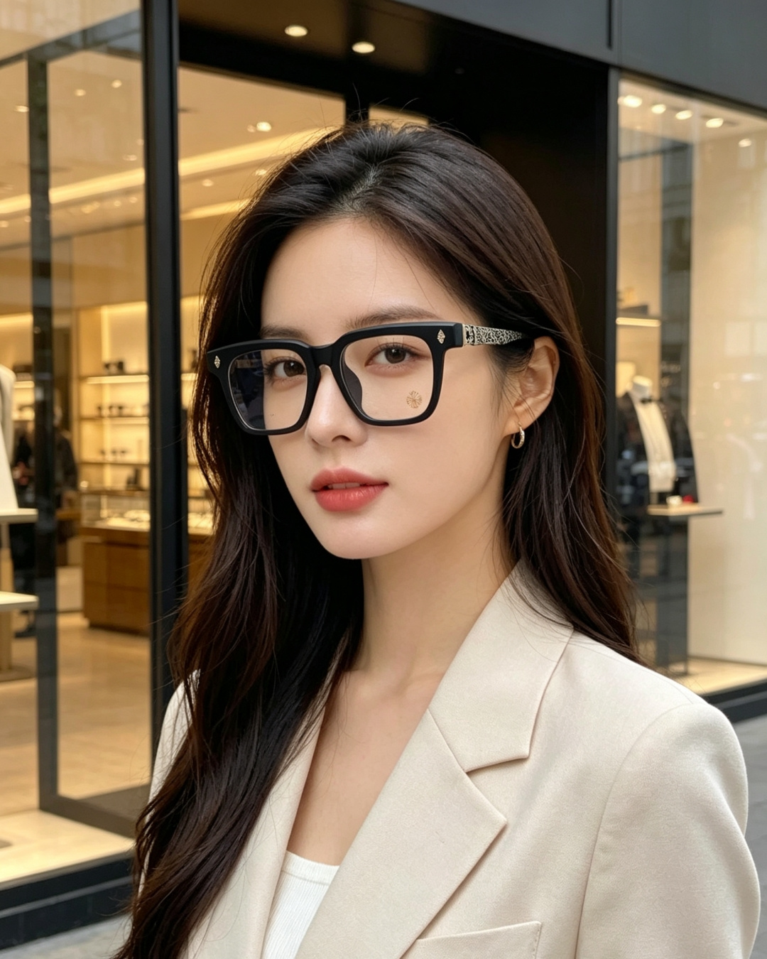 Chrome Hearts 克罗心 2026新款经典黑粗方框版型，利落方正轮廓，强效修饰圆脸、鹅蛋脸、方