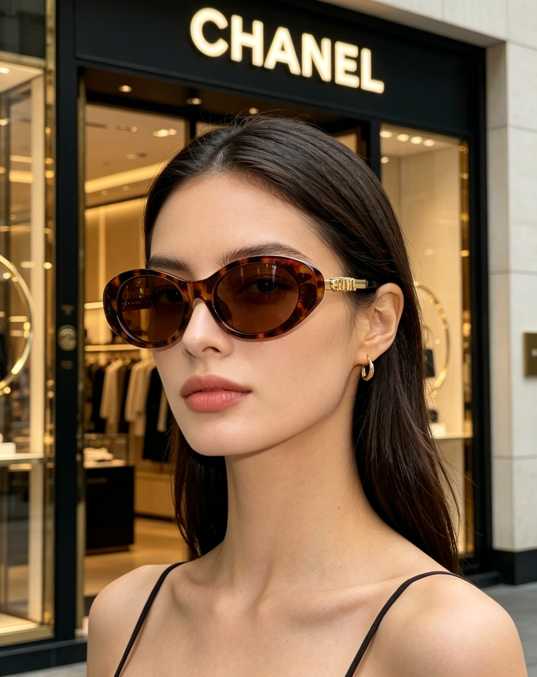 Chanel香奈儿 2026最新复古猫眼椭圆墨镜｜辣妹氛围感焊在脸上，谁能拒绝这副椭圆猫眼墨镜！自带90