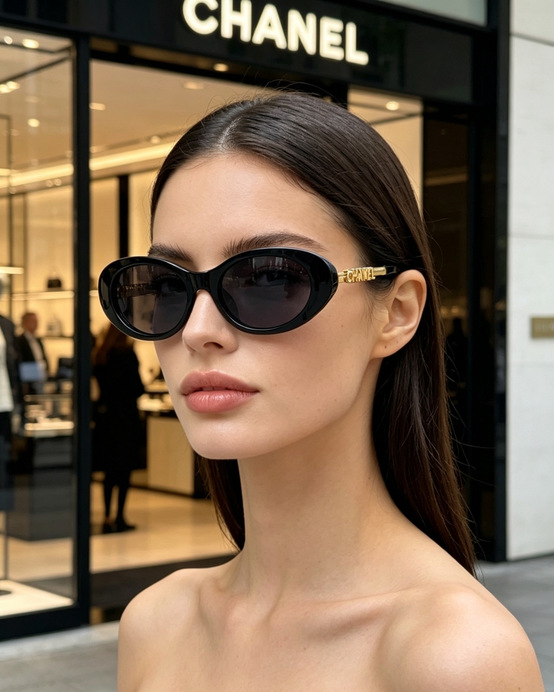 Chanel香奈儿 2026最新复古猫眼椭圆墨镜｜辣妹氛围感焊在脸上，谁能拒绝这副椭圆猫眼墨镜！自带90