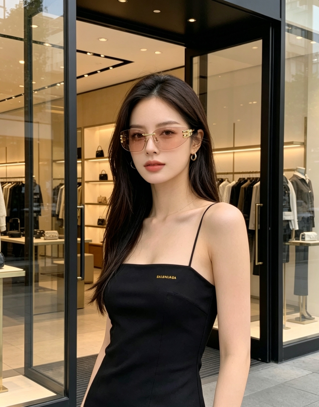 Balenciaga巴黎世家 2026新款无框弯刀墨镜｜Y2K辣妹氛围感封神单品，一眼沦陷的巴黎世家未来
