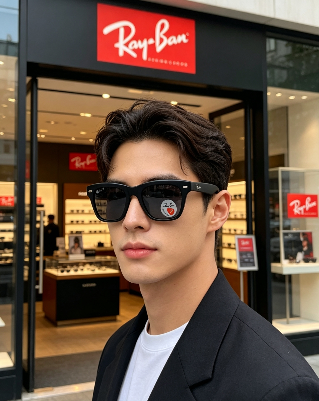 RayBan雷朋 永不过时的经典Wayfarer徒步者系列，这副哑光黑真的低调又耐看，告别亮黑的张扬，高