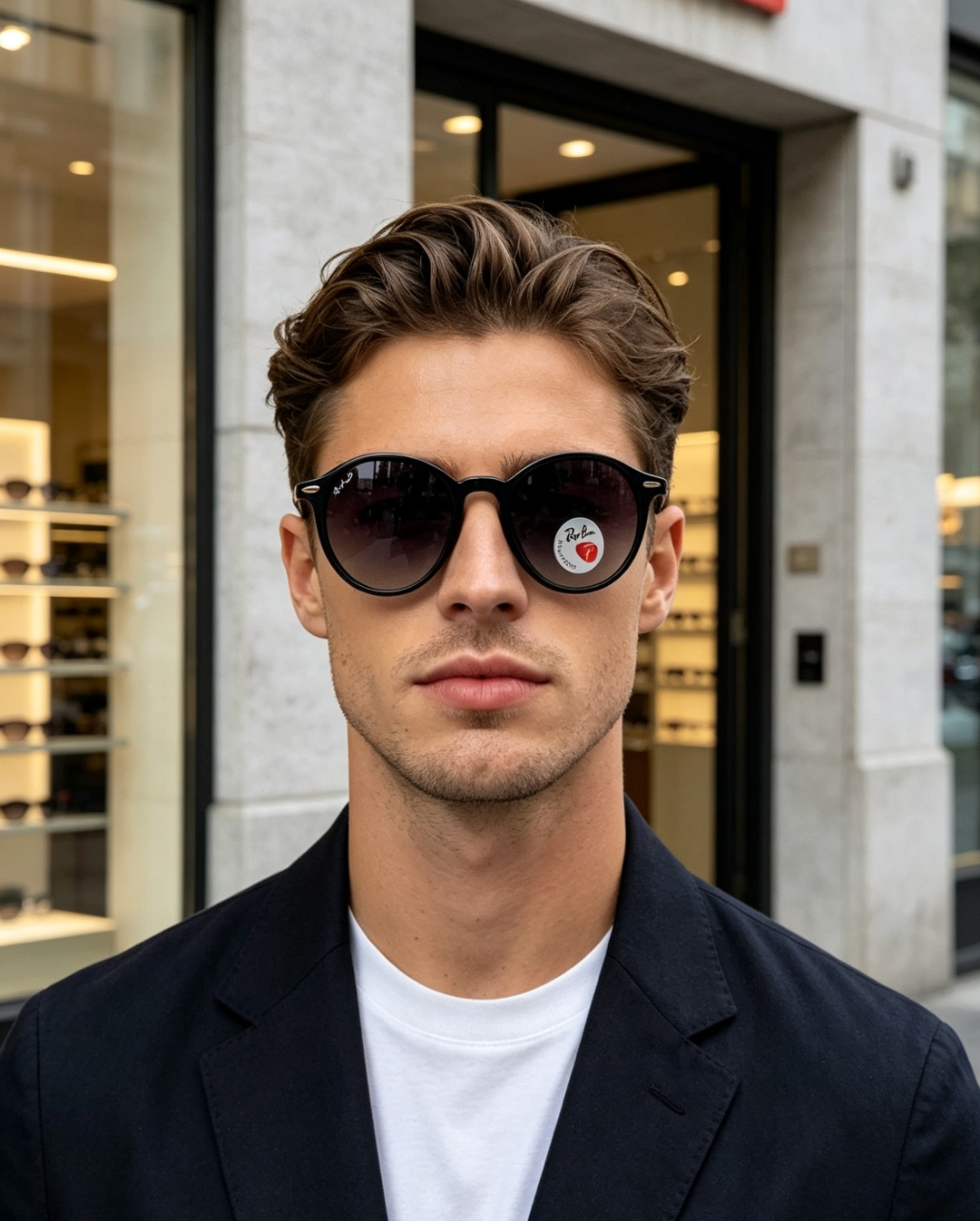RayBan雷朋 2026新款经典小圆框偏光墨镜上线专柜，复古耐看不挑穿搭，偏光镜片防晒护眼，简约黑框低