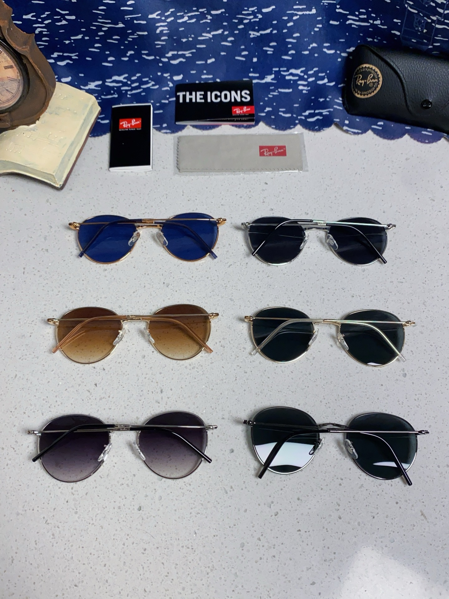 RayBan雷朋REVERSE反转潘托斯金属框眼镜男女款太阳墨镜RB0103S