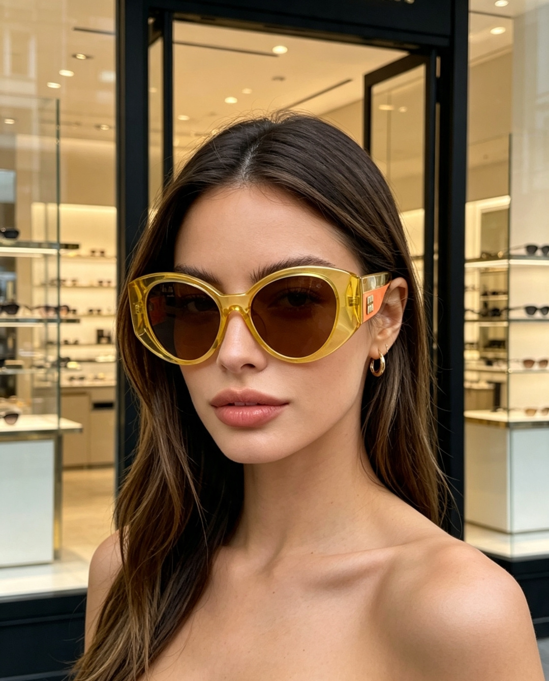 Miumiu缪缪 2026夏季新款 偏光太阳镜男女款 个性时尚猫眼墨镜防晒防紫外线