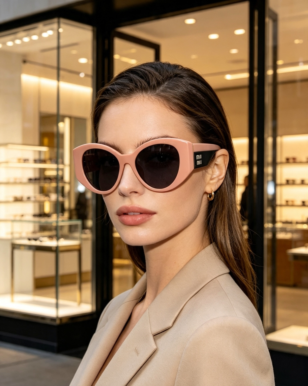 Miumiu缪缪 2026夏季新款 偏光太阳镜男女款 个性时尚猫眼墨镜防晒防紫外线