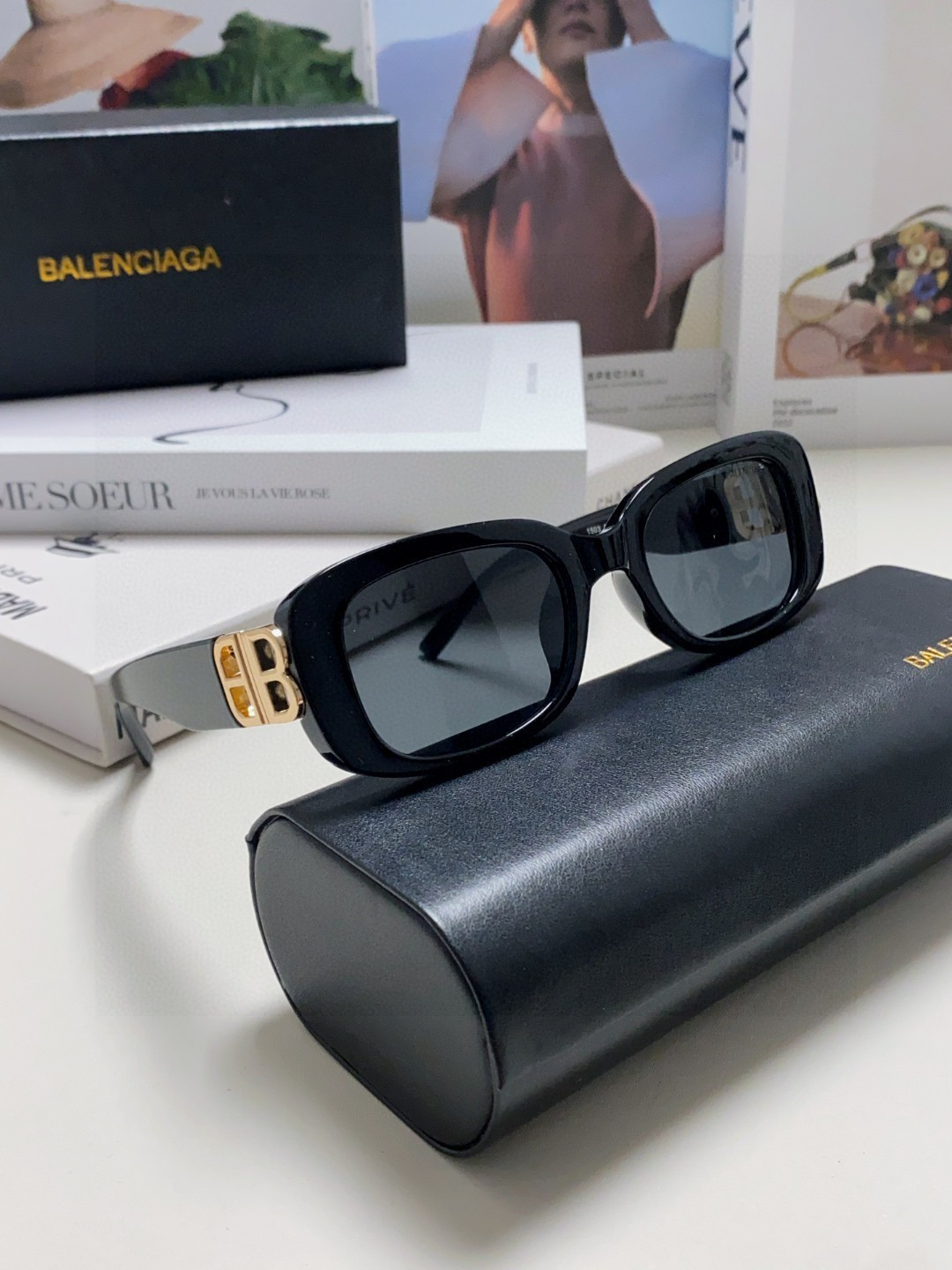 Balenciaga巴黎世家2026新品墨镜女潮流经典BB窄框太阳镜 BB0310SK