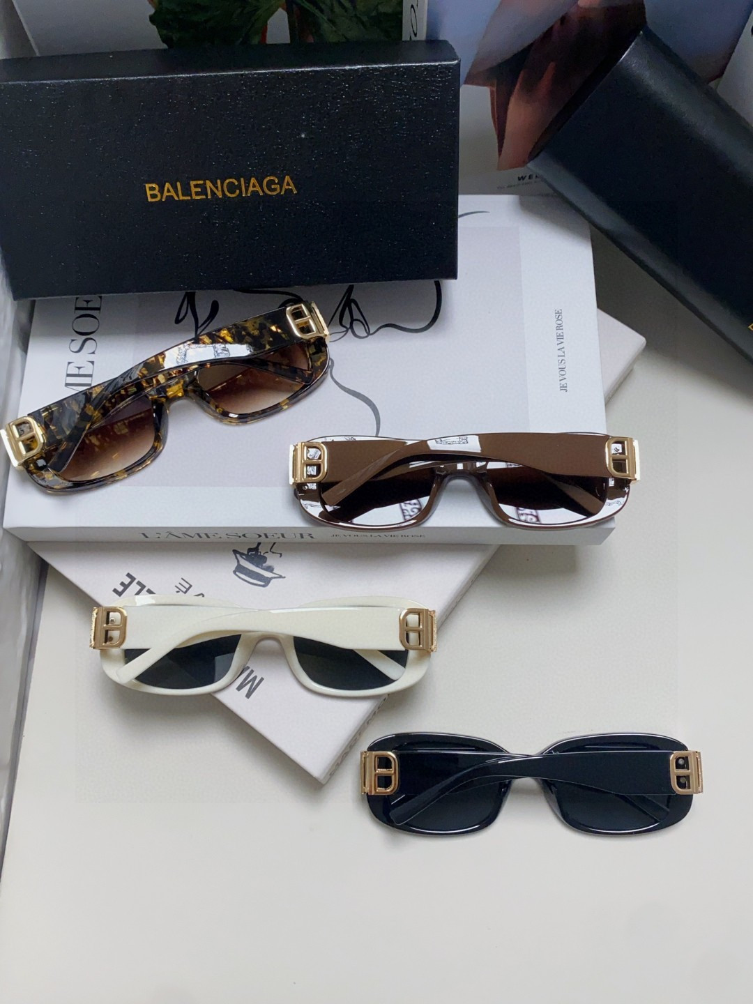 Balenciaga巴黎世家2026新品墨镜女潮流经典BB窄框太阳镜 BB0310SK