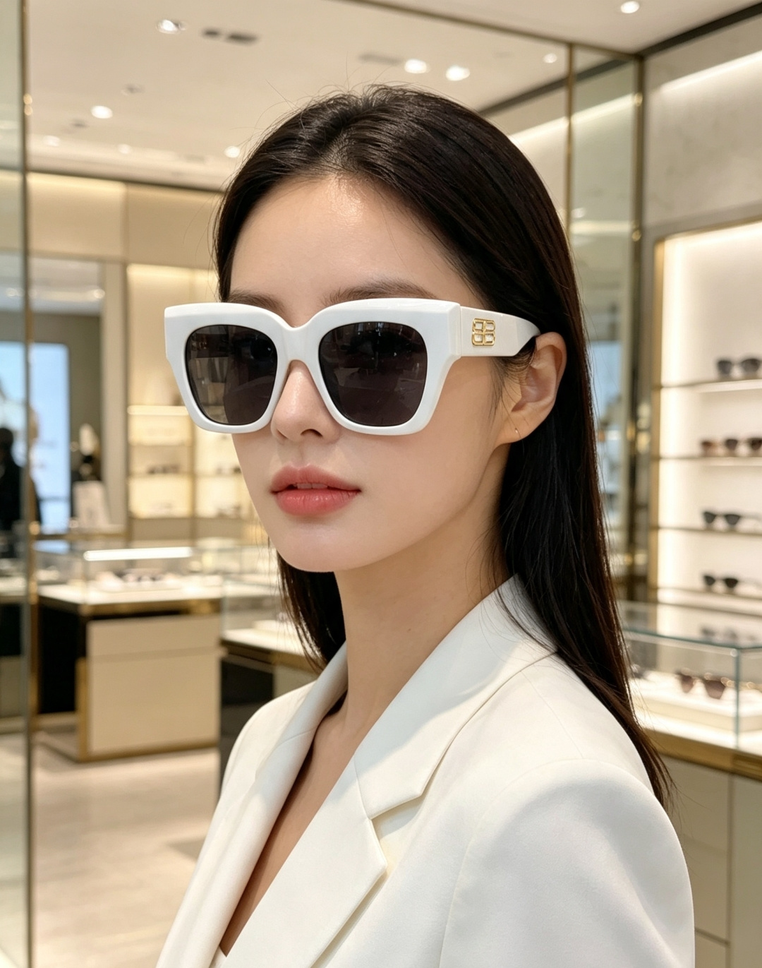 Balrncaga巴黎世家 2026新款韩式时尚墨镜女氛围感高级小框显瘦防晒防紫外线太阳镜