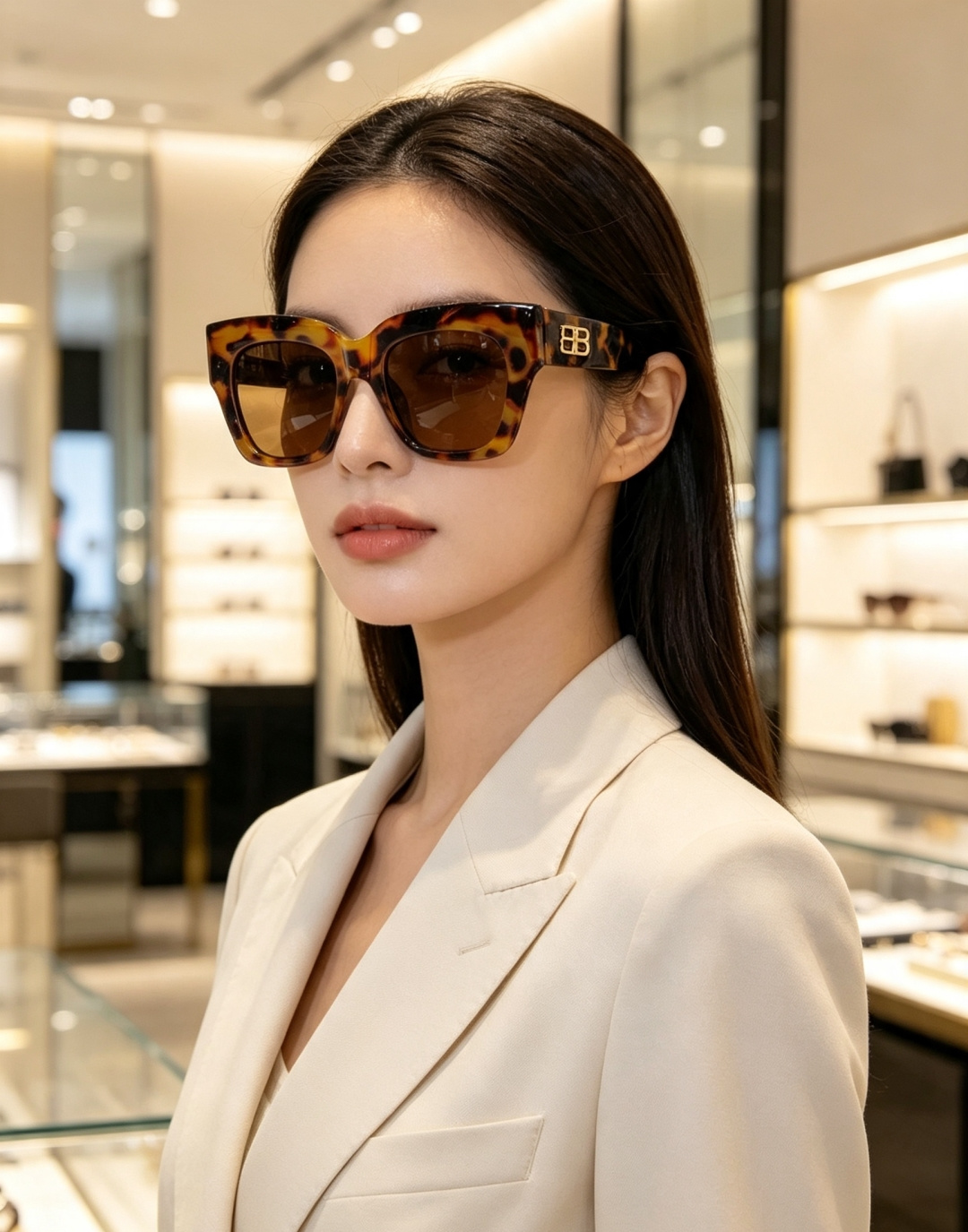 Balrncaga巴黎世家 2026新款韩式时尚墨镜女氛围感高级小框显瘦防晒防紫外线太阳镜