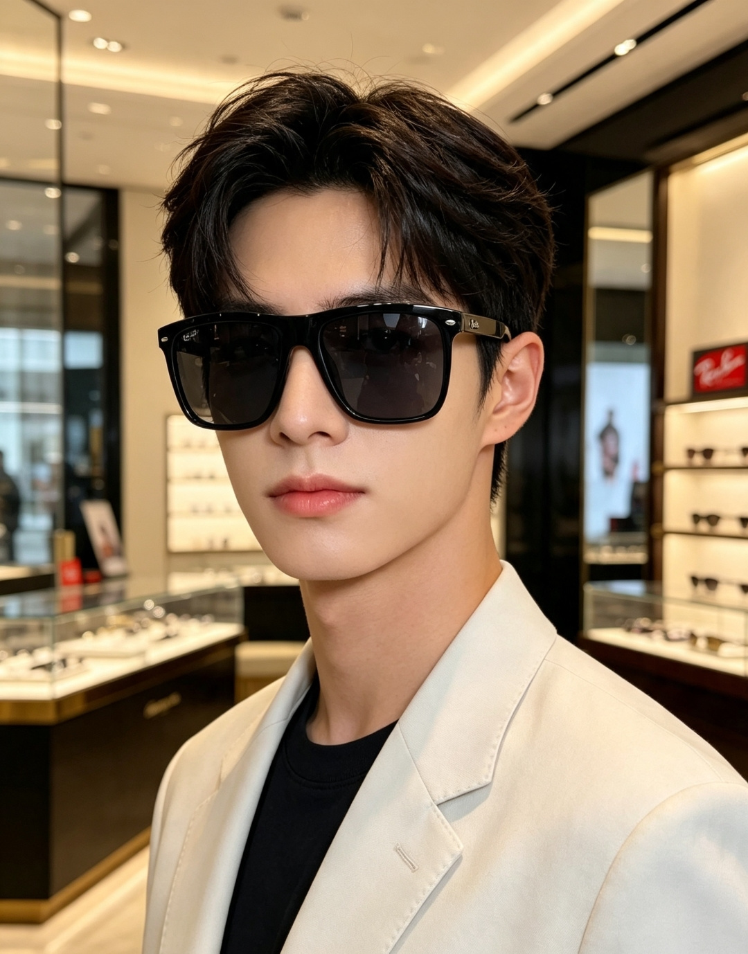 RayBan雷朋 2026新款百搭方框墨镜,通透磨砂白框视觉降温,夏日专属清爽感。高清偏光镜片,防晒护眼两不误,修饰各种 RayBan雷朋 2026新款百搭方框墨镜,通透磨砂白框视觉降温,夏日专属清爽感。高清偏光镜片,防晒护眼两不误,修饰各种