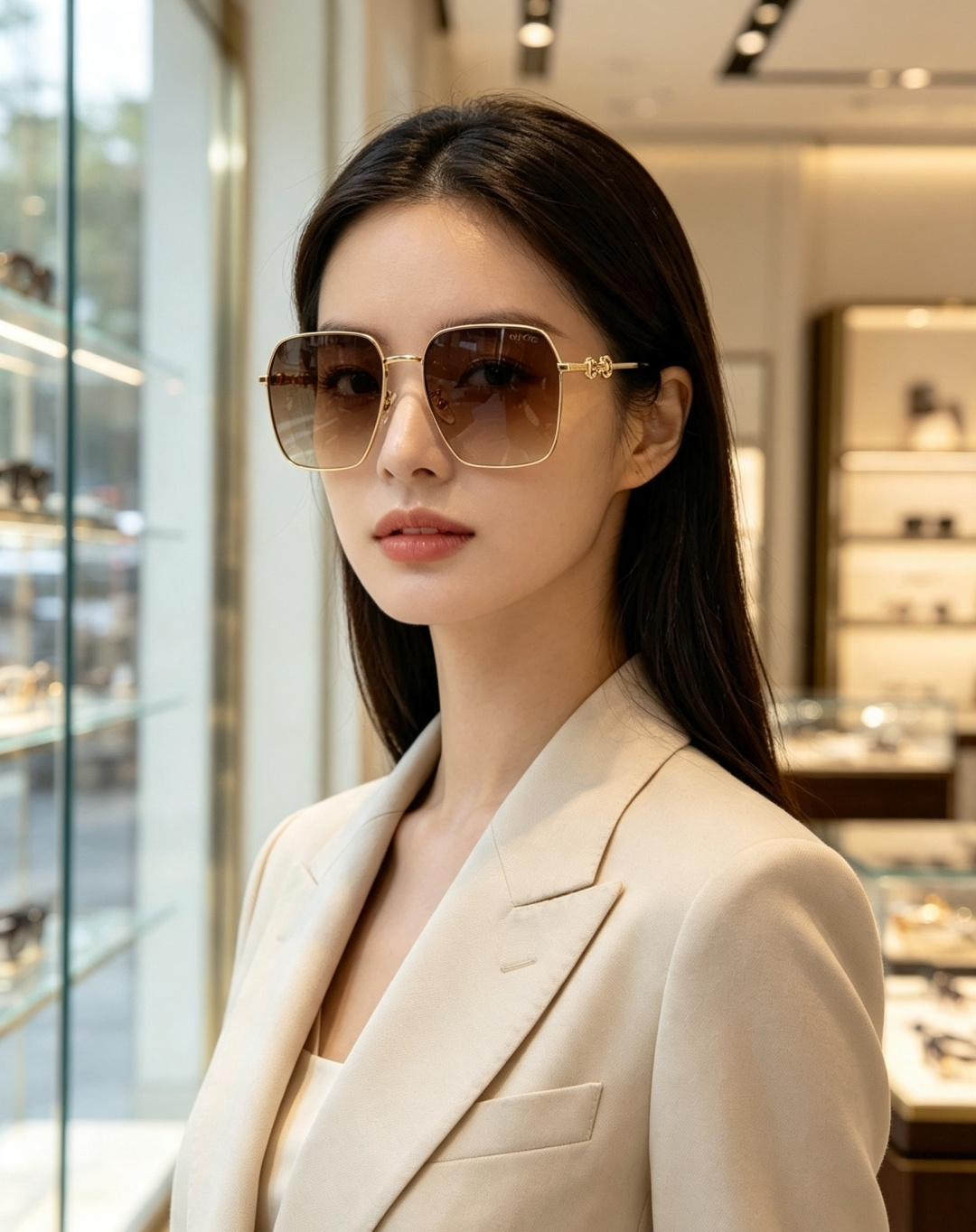 ▫️Gucci古奇 2026马衔扣金属方框墨镜，鎏金细框，温柔显贵不挑皮，标志性马衔扣镜腿，低调高级有质感，轻量镜架久戴