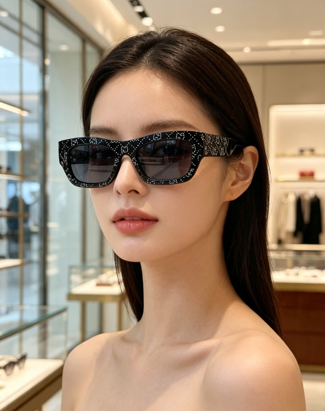 Gucci古奇 2026新款闪钻GG窄框墨镜,满钻老花,自带细碎高光滤镜,复古窄框巨显脸小,冷调灰片防晒百搭,辣妹出街、 Gucci古奇 2026新款闪钻GG窄框墨镜,满钻老花,自带细碎高光滤镜,复古窄框巨显脸小,冷调灰片防晒百搭,辣妹出街、