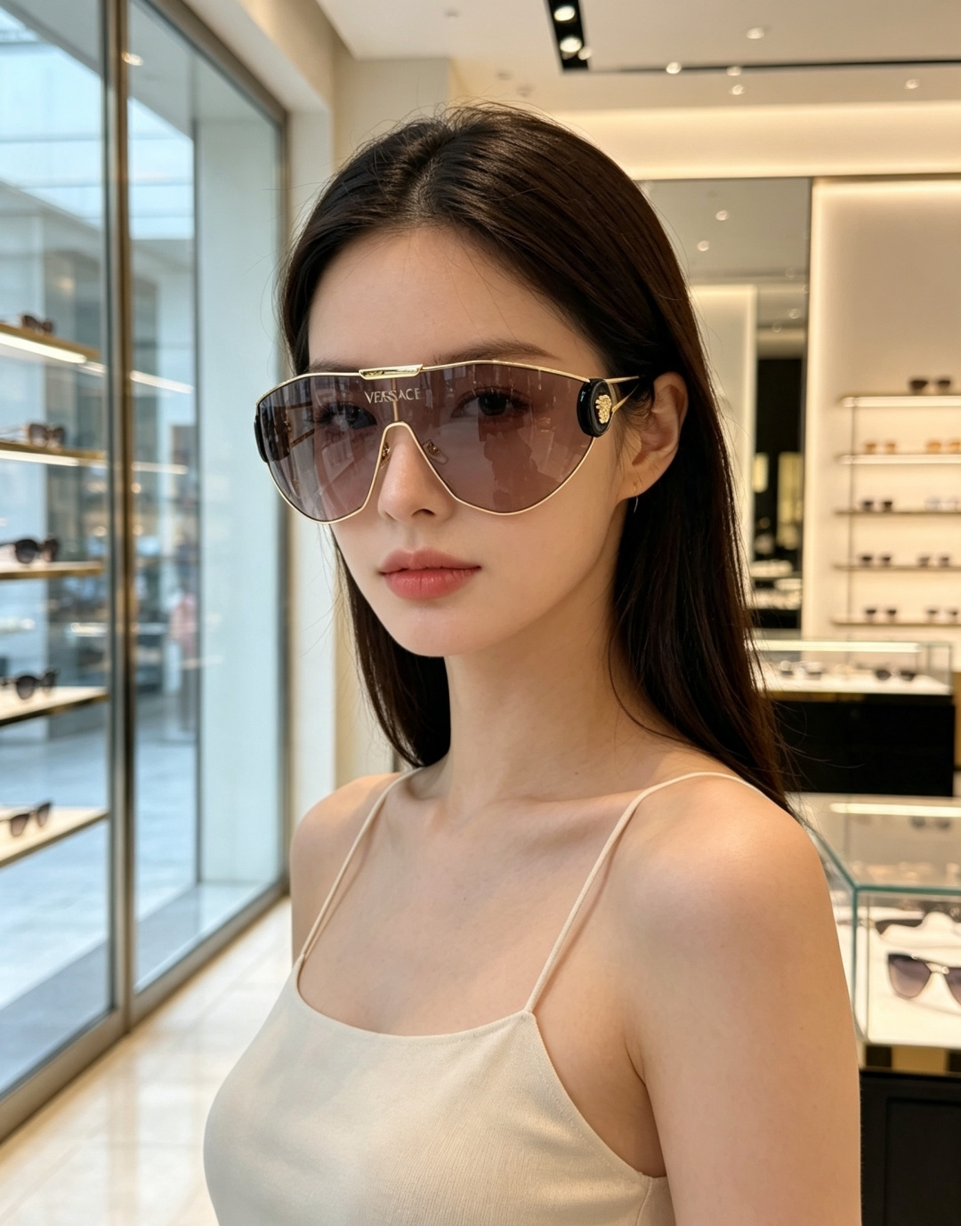 ▫️VERSACE范思哲 2026美杜莎盾形一体墨镜,整片无切割盾形镜片,先锋机能酷感拉满 侧边立体美杜莎金标,奢华吸睛 ▫️VERSACE范思哲 2026美杜莎盾形一体墨镜,整片无切割盾形镜片,先锋机能酷感拉满 侧边立体美杜莎金标,奢华吸睛