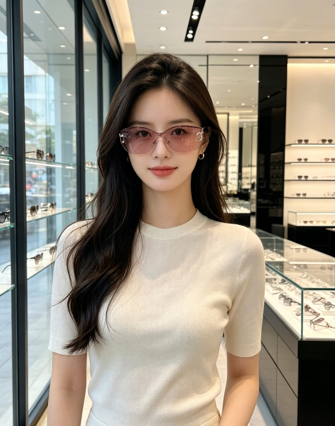 Chanel香奈儿 2026新款无框猫眼墨镜|千金氛围感焊在脸上,无框弧形猫眼剪裁,搭配标志性金属双C标识,浅金细镜架轻 Chanel香奈儿 2026新款无框猫眼墨镜|千金氛围感焊在脸上,无框弧形猫眼剪裁,搭配标志性金属双C标识,浅金细镜架轻