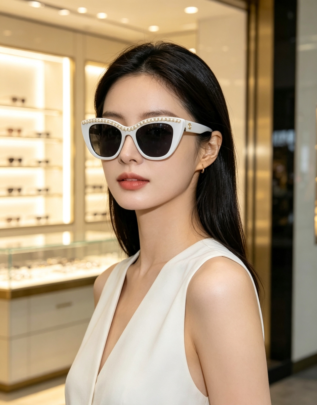 Chanel香奈儿 2026新款法式优雅戴在眼前|珍珠猫眼墨镜太懂女生了✨经典亮黑猫眼框型,上扬猫眼角勾勒魅惑眼型,巧妙 Chanel香奈儿 2026新款法式优雅戴在眼前|珍珠猫眼墨镜太懂女生了✨经典亮黑猫眼框型,上扬猫眼角勾勒魅惑眼型,巧妙