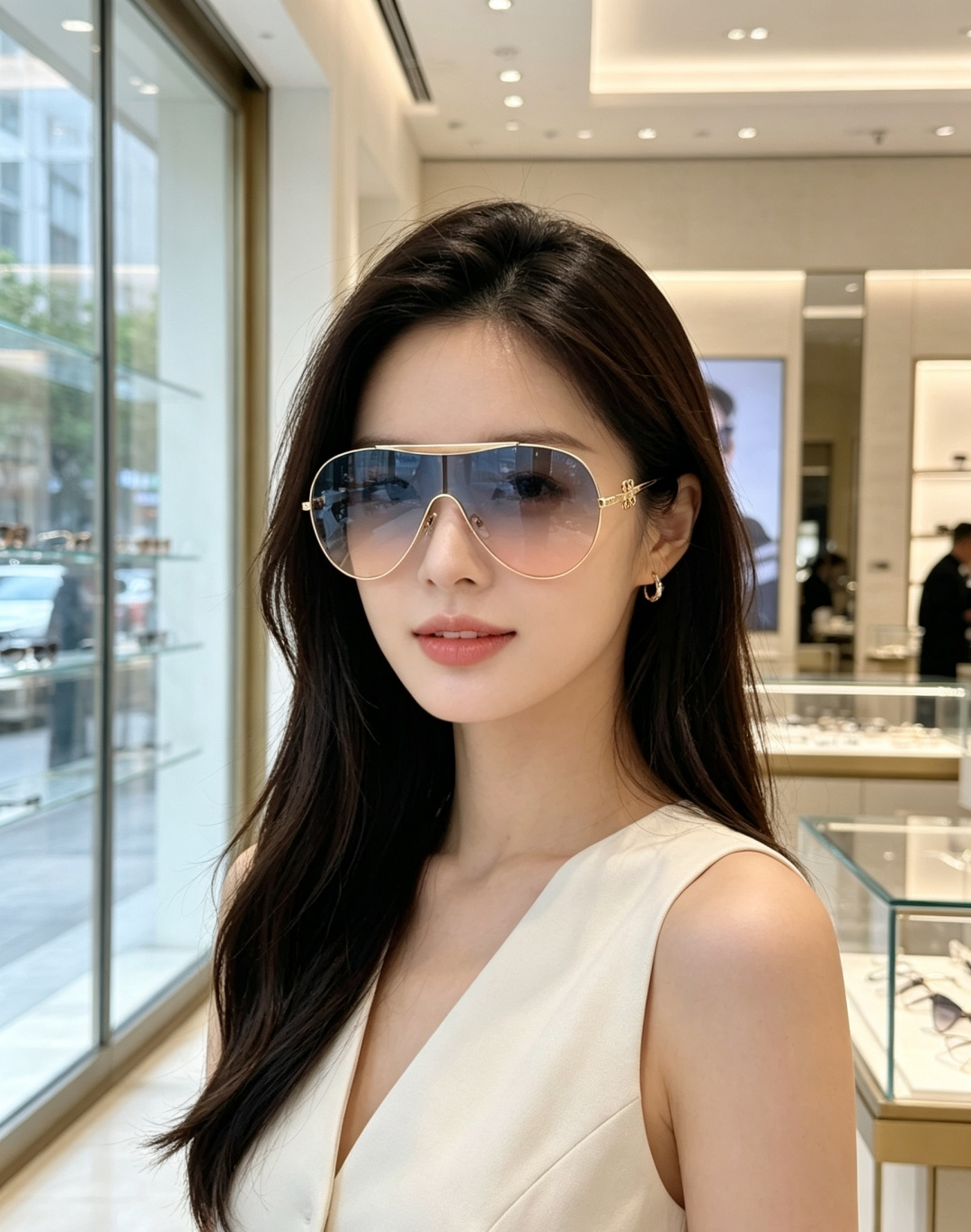 Loewe罗意威 2026新款自带慵懒大牌感的连体飞行员墨镜,夏日出行颜值天花板✨ 一体式无边风镜造型,流畅大圆弧轮廓 Loewe罗意威 2026新款自带慵懒大牌感的连体飞行员墨镜,夏日出行颜值天花板✨ 一体式无边风镜造型,流畅大圆弧轮廓