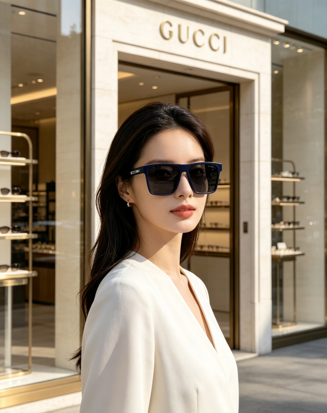 Gucci古奇 2026新款通体亮面醋酸材质打造硬朗大方框,线条利落规整,弱化面部轮廓棱角;圆脸佩戴收缩下颌显脸小,方脸 Gucci古奇 2026新款通体亮面醋酸材质打造硬朗大方框,线条利落规整,弱化面部轮廓棱角;圆脸佩戴收缩下颌显脸小,方脸