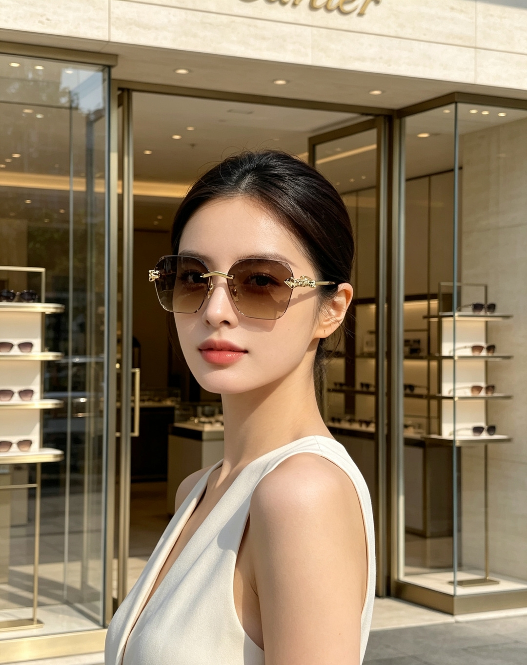 Cartier卡地亚 2026新款采用无边框钻石切边工艺,镜片打造利落多边菱形轮廓,线条锐利精致;无框设计弱化笨重感,轻 Cartier卡地亚 2026新款采用无边框钻石切边工艺,镜片打造利落多边菱形轮廓,线条锐利精致;无框设计弱化笨重感,轻