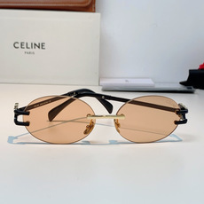 CELINE塞林 凯旋门无框椭圆墨镜|法式复古氛围感拉满🕶小众无框椭圆形镜片,自带90年代复古腔调,镜腿标志性凯旋门金属 CELINE塞林 凯旋门无框椭圆墨镜|法式复古氛围感拉满🕶小众无框椭圆形镜片,自带90年代复古腔调,镜腿标志性凯旋门金属
