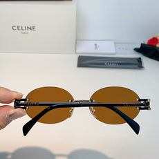 CELINE塞林 凯旋门无框椭圆墨镜|法式复古氛围感拉满🕶小众无框椭圆形镜片,自带90年代复古腔调,镜腿标志性凯旋门金属 CELINE塞林 凯旋门无框椭圆墨镜|法式复古氛围感拉满🕶小众无框椭圆形镜片,自带90年代复古腔调,镜腿标志性凯旋门金属