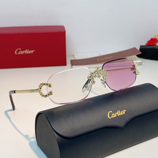 Cartier 卡地亚镶钻无框太阳镜|贵气氛围感天花板✨经典无框椭圆镜片,轻盈上脸无负重感 中梁立体镶钻豹头装饰,镜尾马 Cartier 卡地亚镶钻无框太阳镜|贵气氛围感天花板✨经典无框椭圆镜片,轻盈上脸无负重感 中梁立体镶钻豹头装饰,镜尾马