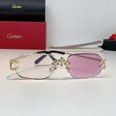 Cartier 卡地亚镶钻无框太阳镜|贵气氛围感天花板✨经典无框椭圆镜片,轻盈上脸无负重感 中梁立体镶钻豹头装饰,镜尾马 Cartier 卡地亚镶钻无框太阳镜|贵气氛围感天花板✨经典无框椭圆镜片,轻盈上脸无负重感 中梁立体镶钻豹头装饰,镜尾马