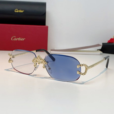 Cartier 卡地亚镶钻无框太阳镜|贵气氛围感天花板✨经典无框椭圆镜片,轻盈上脸无负重感 中梁立体镶钻豹头装饰,镜尾马 Cartier 卡地亚镶钻无框太阳镜|贵气氛围感天花板✨经典无框椭圆镜片,轻盈上脸无负重感 中梁立体镶钻豹头装饰,镜尾马