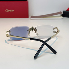 Cartier 卡地亚镶钻无框太阳镜|贵气氛围感天花板✨经典无框椭圆镜片,轻盈上脸无负重感 中梁立体镶钻豹头装饰,镜尾马 Cartier 卡地亚镶钻无框太阳镜|贵气氛围感天花板✨经典无框椭圆镜片,轻盈上脸无负重感 中梁立体镶钻豹头装饰,镜尾马
