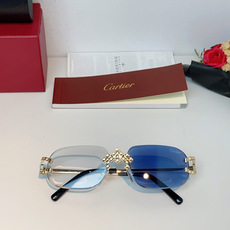 Cartier 卡地亚镶钻无框太阳镜|贵气氛围感天花板✨经典无框椭圆镜片,轻盈上脸无负重感 中梁立体镶钻豹头装饰,镜尾马 Cartier 卡地亚镶钻无框太阳镜|贵气氛围感天花板✨经典无框椭圆镜片,轻盈上脸无负重感 中梁立体镶钻豹头装饰,镜尾马