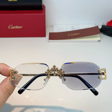 Cartier 卡地亚镶钻无框太阳镜|贵气氛围感天花板✨经典无框椭圆镜片,轻盈上脸无负重感 中梁立体镶钻豹头装饰,镜尾马 Cartier 卡地亚镶钻无框太阳镜|贵气氛围感天花板✨经典无框椭圆镜片,轻盈上脸无负重感 中梁立体镶钻豹头装饰,镜尾马