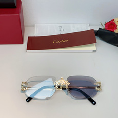 Cartier 卡地亚镶钻无框太阳镜|贵气氛围感天花板✨经典无框椭圆镜片,轻盈上脸无负重感 中梁立体镶钻豹头装饰,镜尾马 Cartier 卡地亚镶钻无框太阳镜|贵气氛围感天花板✨经典无框椭圆镜片,轻盈上脸无负重感 中梁立体镶钻豹头装饰,镜尾马
