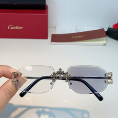 Cartier 卡地亚镶钻无框太阳镜|贵气氛围感天花板✨经典无框椭圆镜片,轻盈上脸无负重感 中梁立体镶钻豹头装饰,镜尾马 Cartier 卡地亚镶钻无框太阳镜|贵气氛围感天花板✨经典无框椭圆镜片,轻盈上脸无负重感 中梁立体镶钻豹头装饰,镜尾马