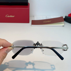 Cartier 卡地亚镶钻无框太阳镜|贵气氛围感天花板✨经典无框椭圆镜片,轻盈上脸无负重感 中梁立体镶钻豹头装饰,镜尾马 Cartier 卡地亚镶钻无框太阳镜|贵气氛围感天花板✨经典无框椭圆镜片,轻盈上脸无负重感 中梁立体镶钻豹头装饰,镜尾马
