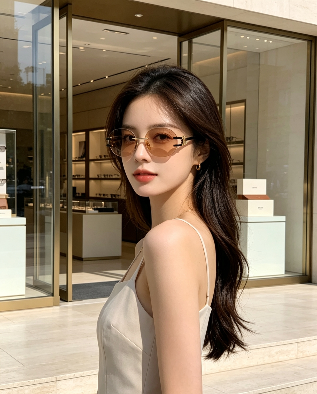 CELINE塞林 凯旋门无框椭圆墨镜｜法式复古氛围感拉满🕶小众无框椭圆形镜片，自带90年代复古腔调，镜腿标志性凯旋门金属
