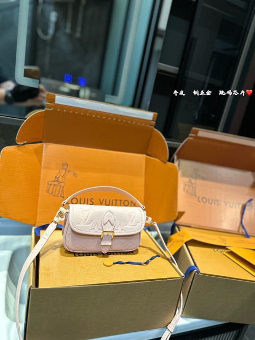 Louis Vuitton Diane Baguette Bag - Monogram Embossed Leather, Light Pink 1 Louis Vuitton Diane Baguette Bag - Monogram Embossed Leather, Light Pink