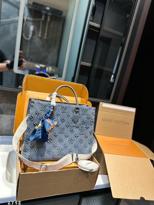 Louis Vuitton Onthego Tote Bag Denim Jacquard, Spacious and Durable 1 Louis Vuitton Onthego Tote Bag Denim Jacquard, Spacious and Durable